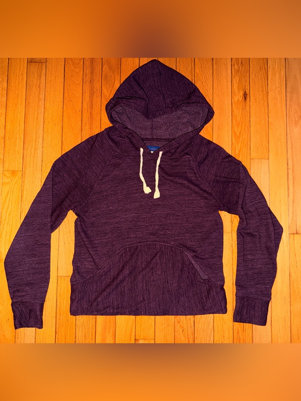 Women’s Simply Styles purple hoodie pockets size small cotton poly super soft